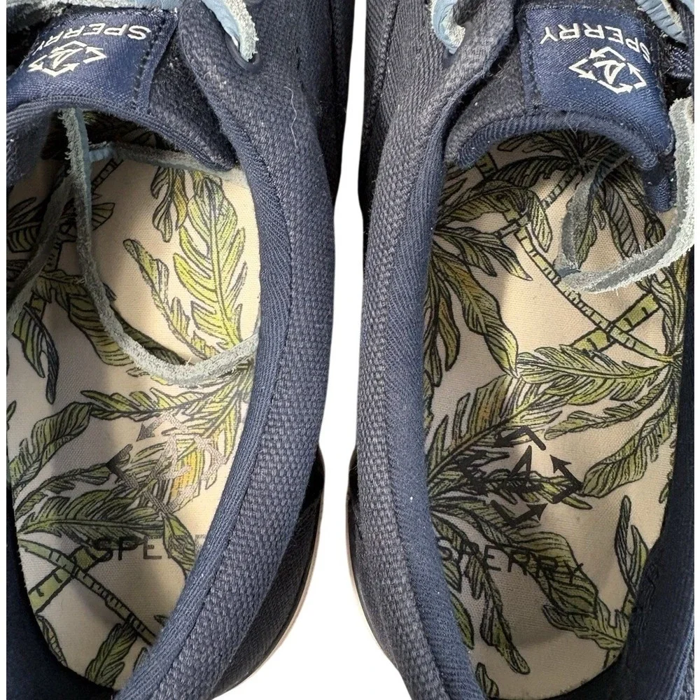 Sperry Top Sider Navy Canvas Boat Sneakers Shoes Mens Size‎ 11.5